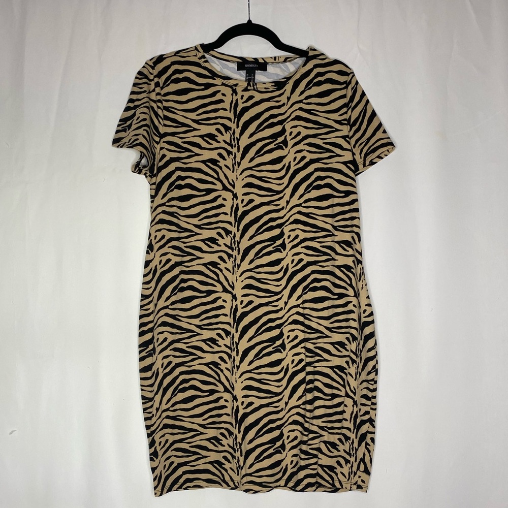 Zebra Print T-Shirt Dress